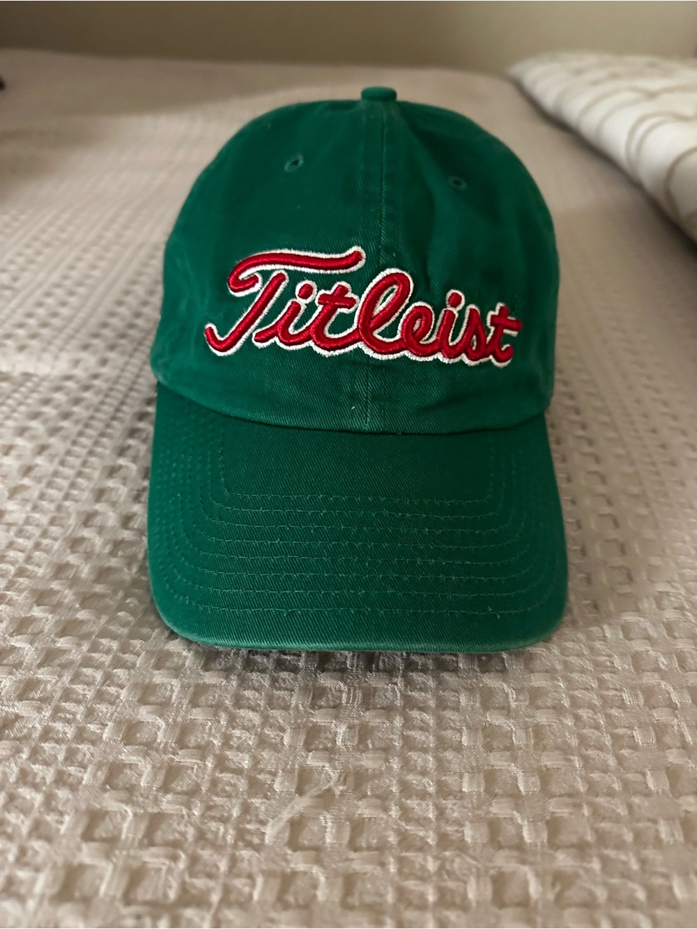 Titleist Boston Redsox Green Baseball Cap with Red Script Logo